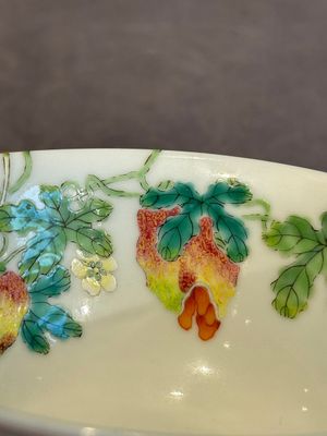 A pair of imperial Chinese famille rose 'balsam pear' bowls, Jiaqing mark and of the period — photo 36