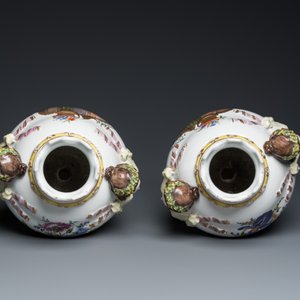 A pair of impressive Meissen porcelain vases, 19th C. — photo 6