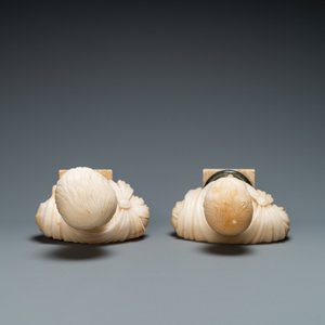A pair of Italian alabaster busts of the emperors Trajan and Julius Caesar, 19th C. — 照片 6