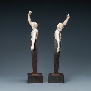 A pair of ivory busts of males, Northern Germany or Italy, 17th C. — photo 2