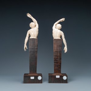 A pair of ivory busts of males, Northern Germany or Italy, 17th C. — photo 3