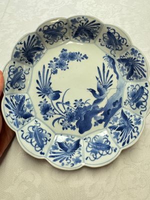 A pair of Japanese Arita blue and white 'Birds among Flowering Branches' plates, Edo 18th C. — foto 16