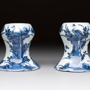 A pair of Japanese Arita blue and white salts, Edo, 18th C. — 照片 5