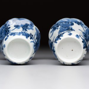 A pair of Japanese Arita blue and white salts, Edo, 18th C. — 照片 6
