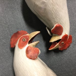 十七世纪 公鸡日本摆件瓷    一对 — 照片 9