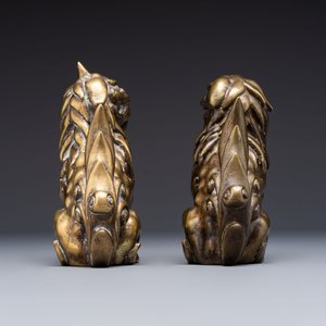 A pair of Japanese bronze Buddhist lions, 19/20th C. — 照片 6