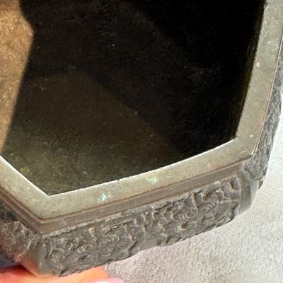 A pair of Japanese bronze vases and a censer — photo 7