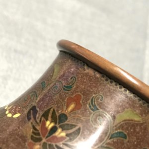 A pair of Japanese cloisonné 'butterfly' vases, Meiji, 19th C. — 照片 13