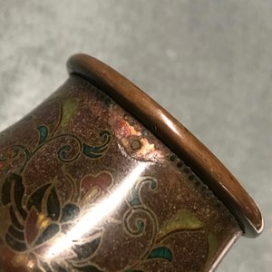 A pair of Japanese cloisonné 'butterfly' vases, Meiji, 19th C. — 照片 9