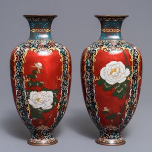 A pair of Japanese cloisonné vases, Meiji, 19th C. — photo 3
