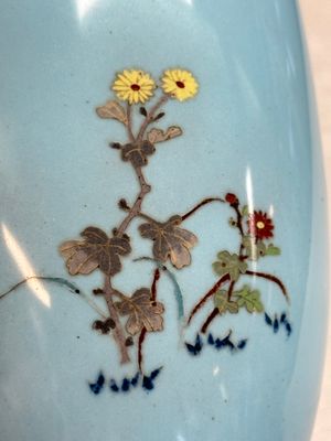A pair of Japanese cloisonné vases with figural design — photo 8