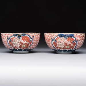 A pair of Japanese Imari 'Shishi Lions' bowls, Edo/Meiji, 19th C. — foto 4
