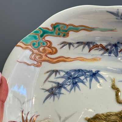 A pair of Japanese polychrome 'Tiger' dishes — photo 20