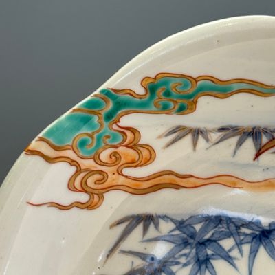 A pair of Japanese polychrome 'Tiger' dishes — photo 25