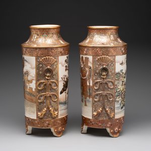 A pair of Japanese Satsuma vases, Meiji, 19th C. — 照片 2