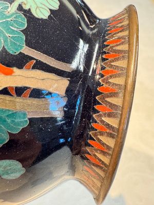 A pair of Japanese silver-wired cloisonné enamel vases with birds among flowering branches, Meiji period, 19th C. — photo 14