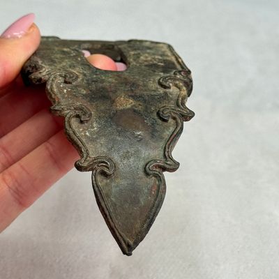 A pair of Khmer bronze horse attachments — photo 14