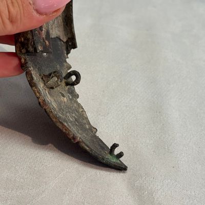 A pair of Khmer bronze horse attachments — photo 19