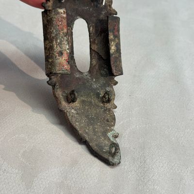 A pair of Khmer bronze horse attachments — photo 8