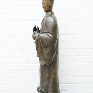 A pair of large Chinese bronze nodding-head figures for the Vietnamese market, 19th C. — 照片 19