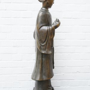 A pair of large Chinese bronze nodding-head figures for the Vietnamese market, 19th C. — 照片 25