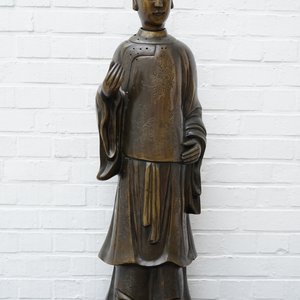 A pair of large Chinese bronze nodding-head figures for the Vietnamese market, 19th C. — 照片 28