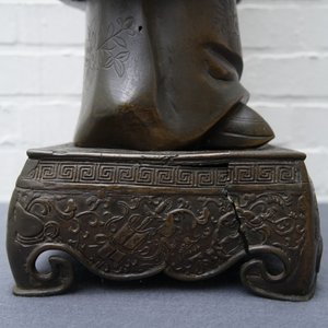 A pair of large Chinese bronze nodding-head figures for the Vietnamese market, 19th C. — 照片 10