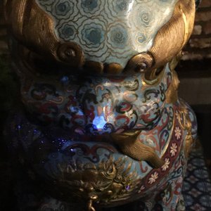 A pair of large Chinese cloisonné buddhist lions, 19/20th C. — photo 15