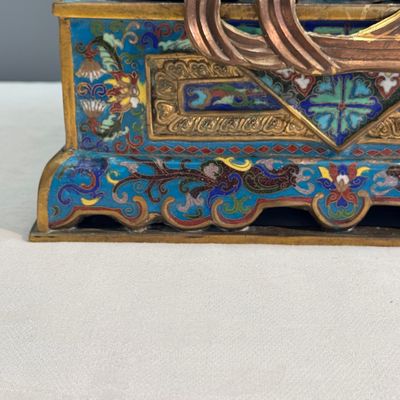 A pair of large Chinese cloisonné Buddhist lions — photo 7
