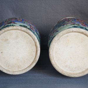 A pair of large Chinese famille rose 'Wu Shuang Pu' vases, 19th C. — 照片 13