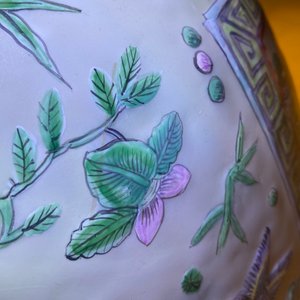 A pair of large Chinese famille verte celadon-ground vases with figural design, 19th C. — photo 76