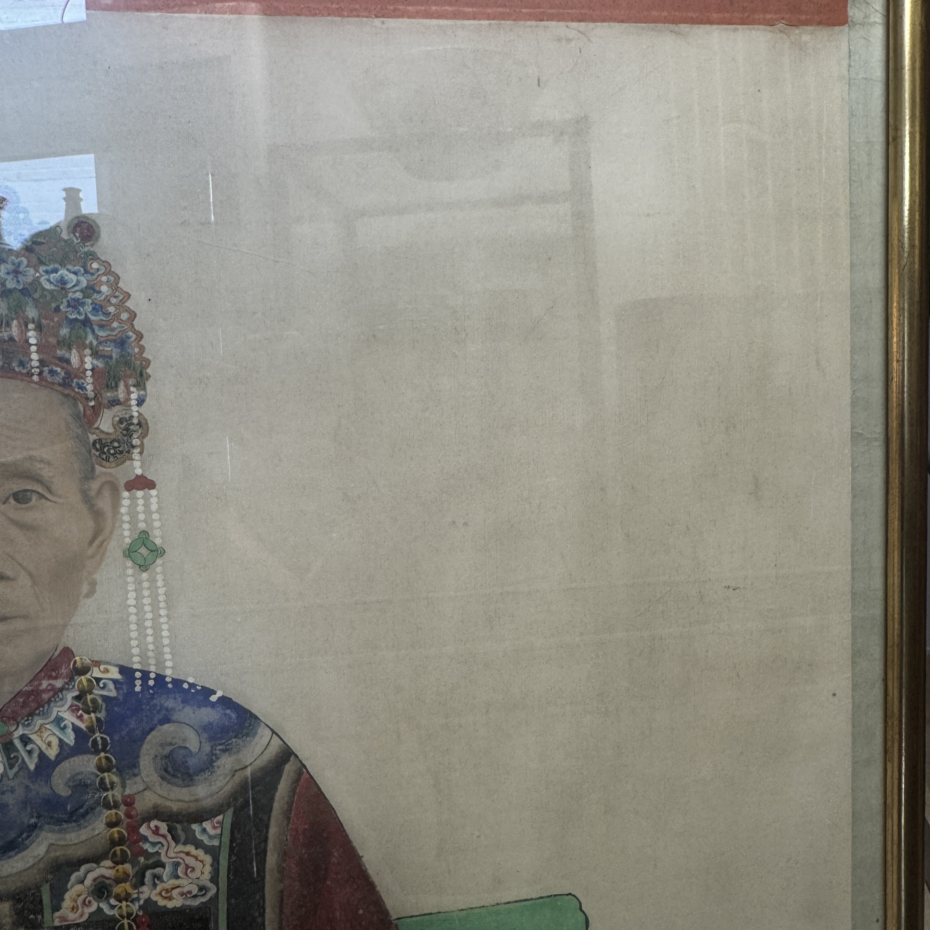 A pair of large Chinese inscribed ancestor portraits — foto 13