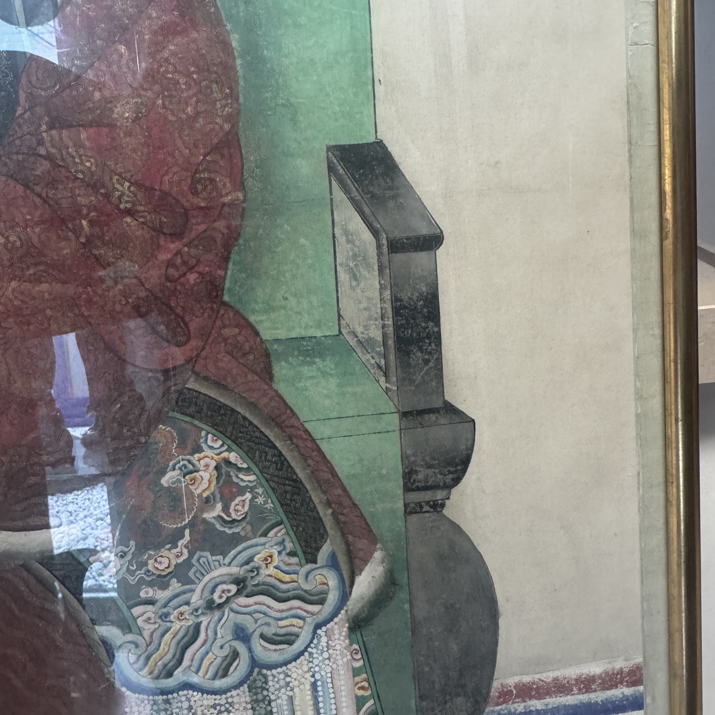 A pair of large Chinese inscribed ancestor portraits — foto 14