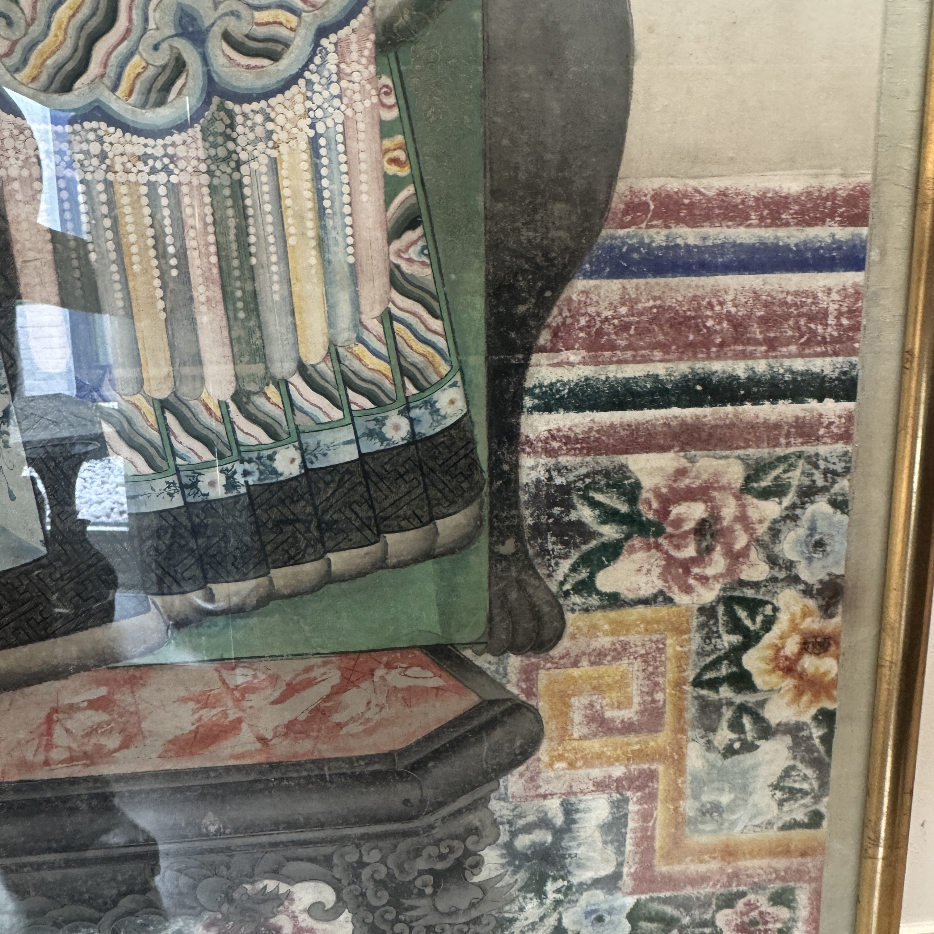 A pair of large Chinese inscribed ancestor portraits — foto 15