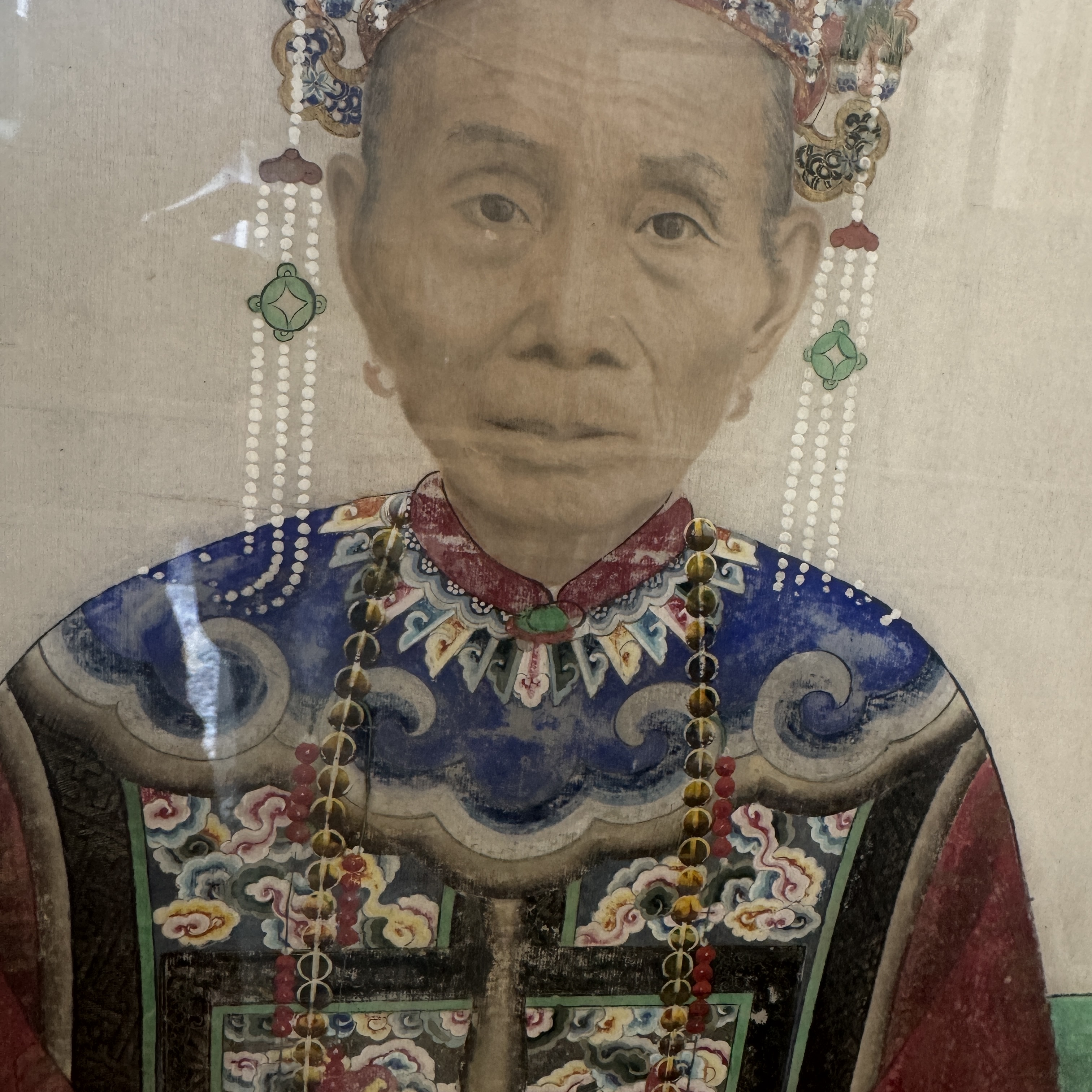 A pair of large Chinese inscribed ancestor portraits — foto 21