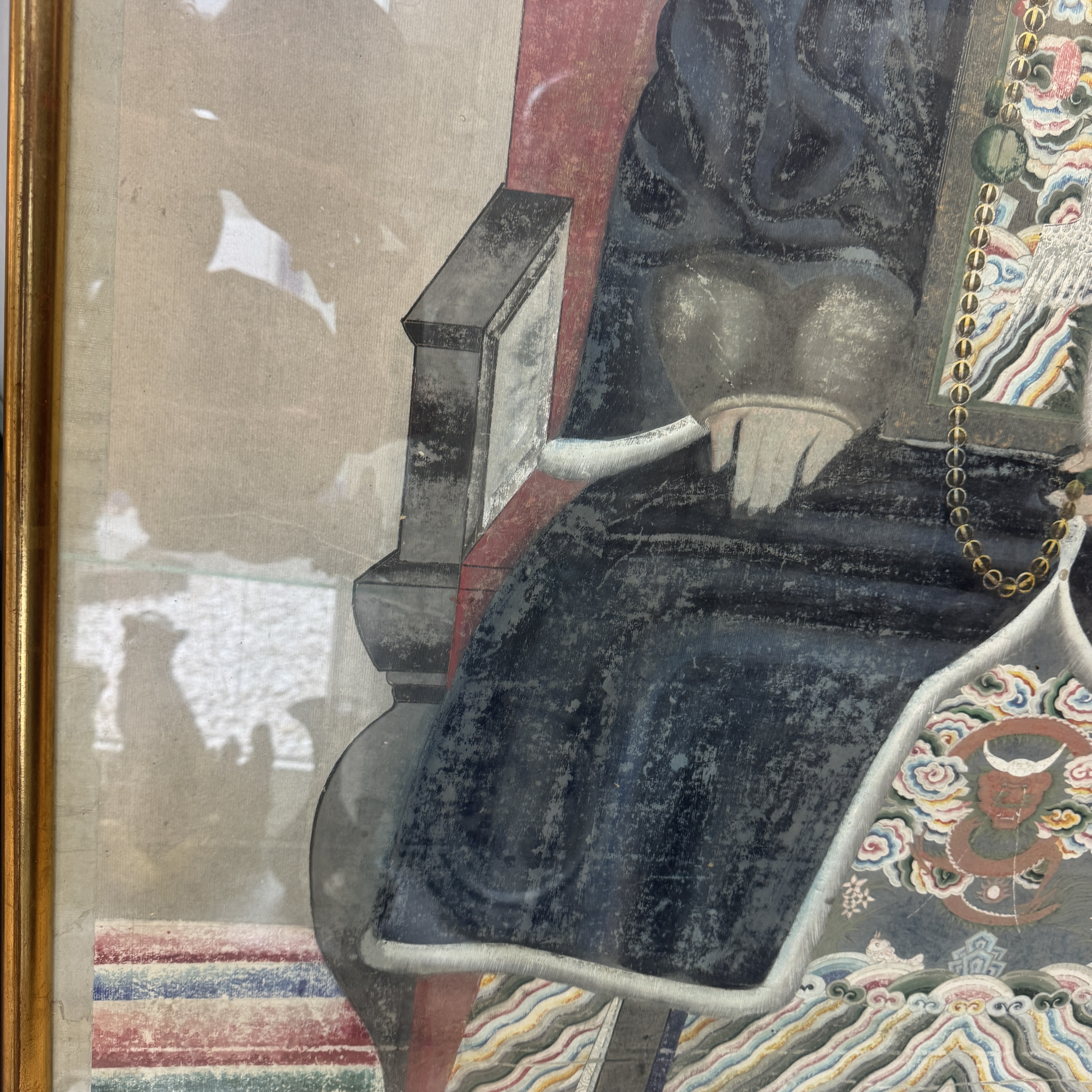 A pair of large Chinese inscribed ancestor portraits — foto 27