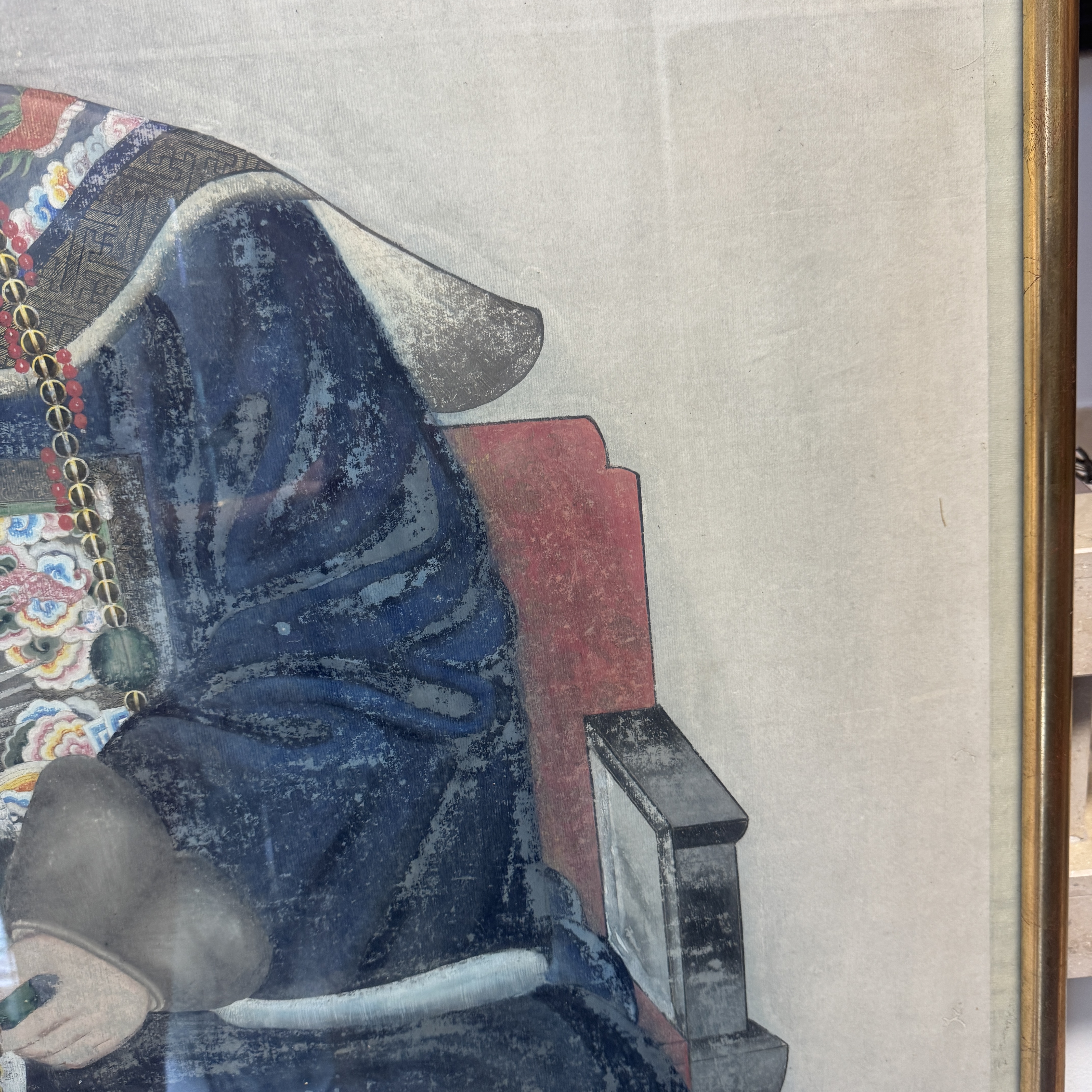 A pair of large Chinese inscribed ancestor portraits — foto 35
