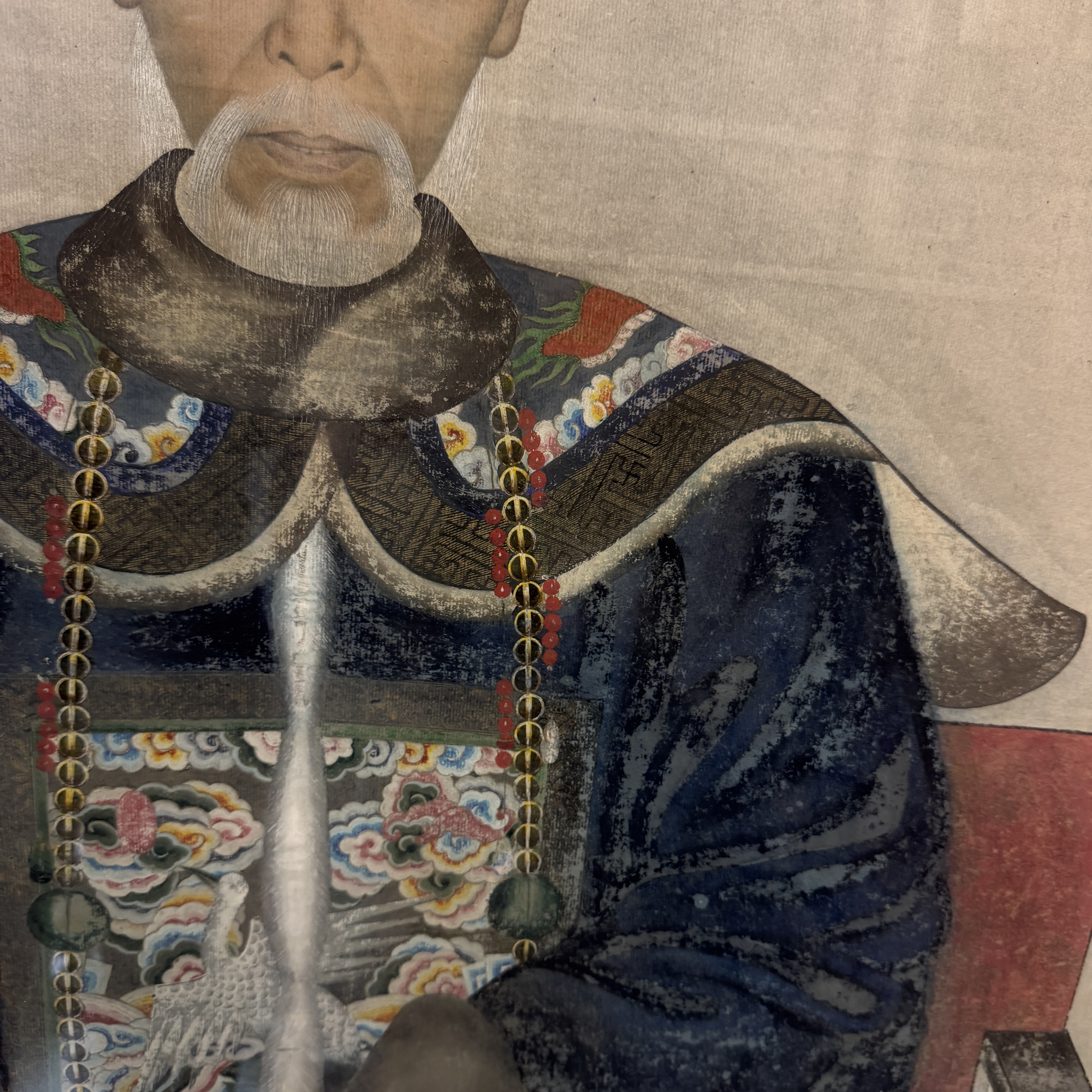 A pair of large Chinese inscribed ancestor portraits — foto 43