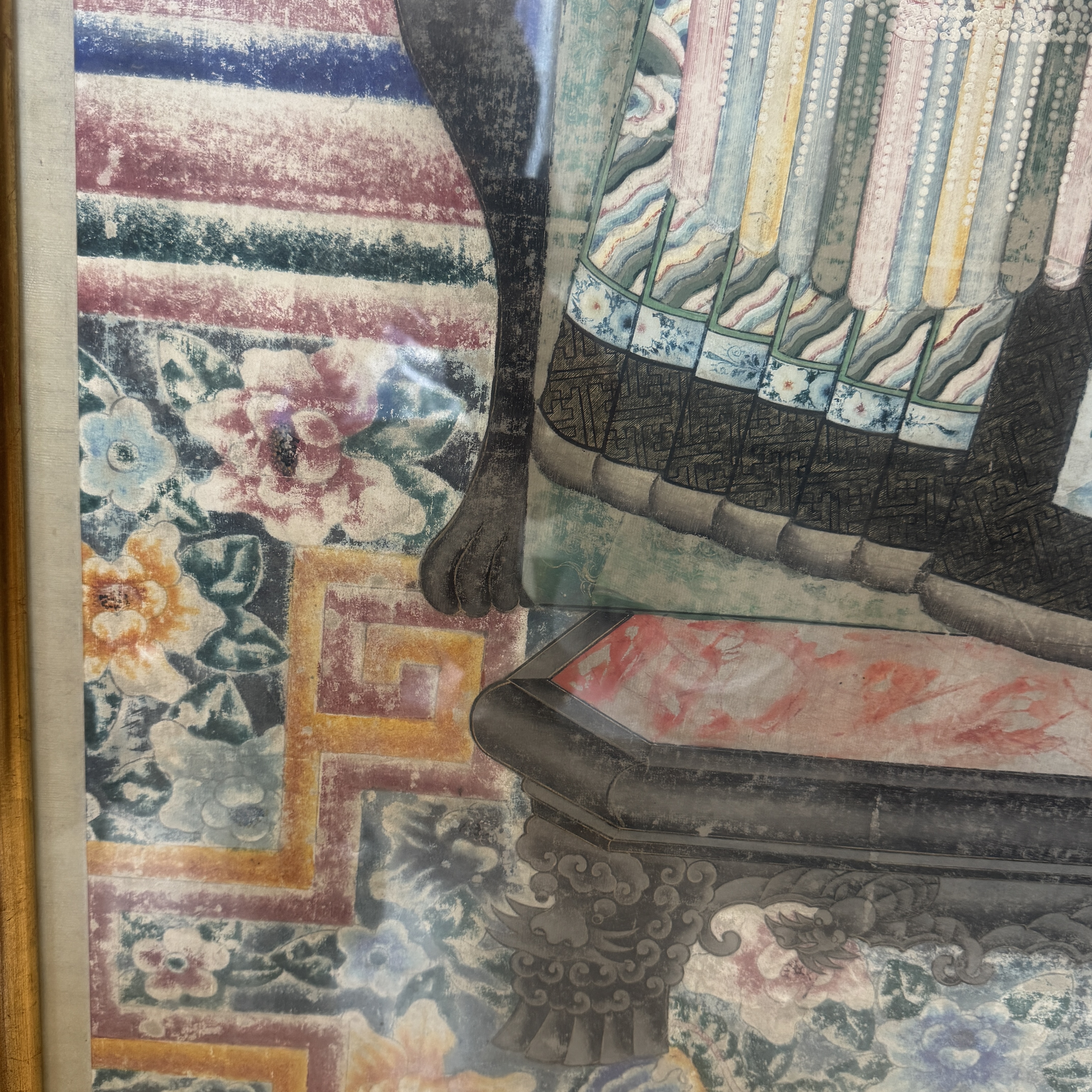 A pair of large Chinese inscribed ancestor portraits — foto 3