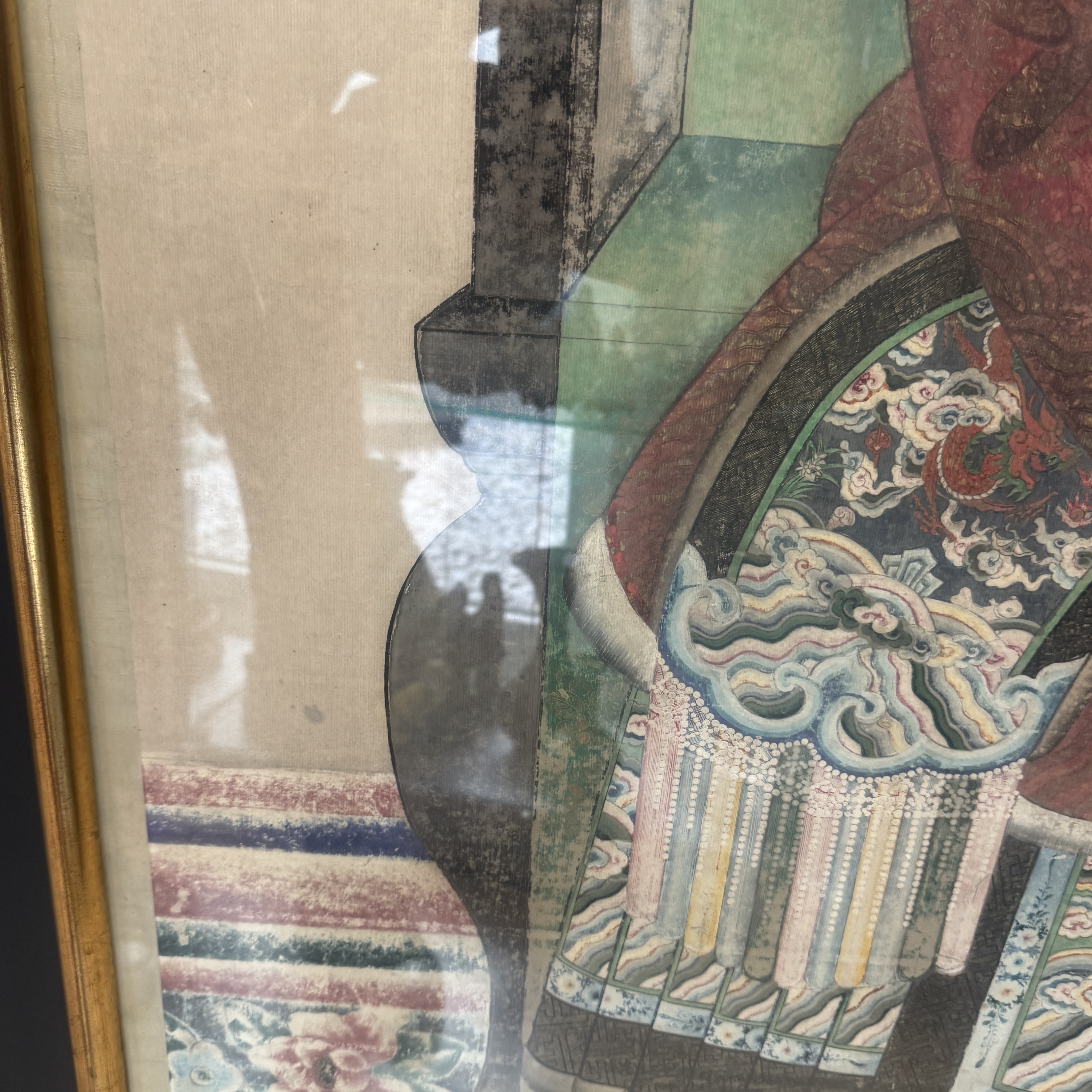 A pair of large Chinese inscribed ancestor portraits — foto 4