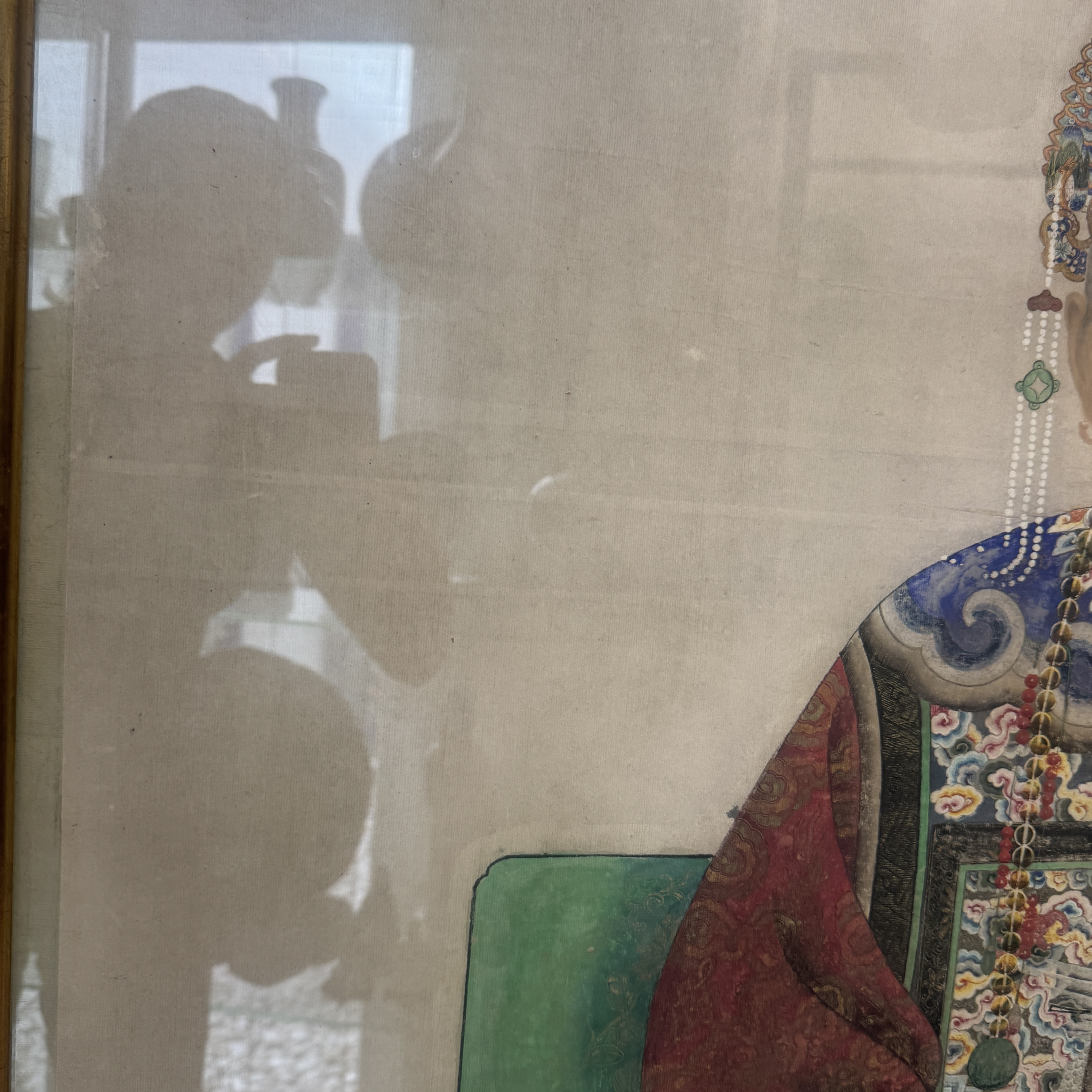 A pair of large Chinese inscribed ancestor portraits — foto 6