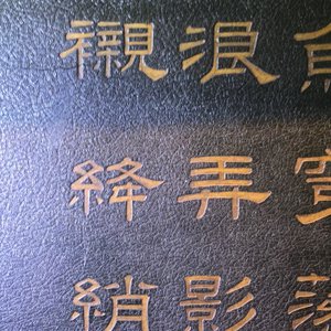 A pair of large Chinese lacquered wood inscribed panels with applied ivory, Qianlong — photo 42