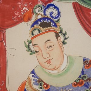 A pair of large Chinese paintings, 19th C. — 照片 2