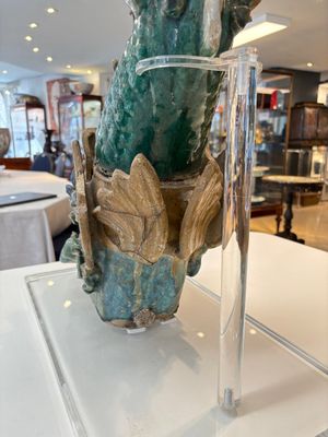 A pair of large Chinese polychrome-glazed fish-form roof tiles, 19th C. — photo 15