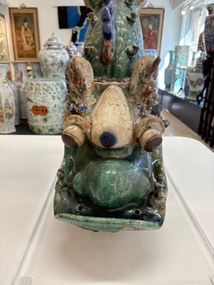A pair of large Chinese polychrome-glazed fish-form roof tiles, 19th C. — photo 22