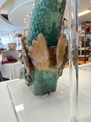 A pair of large Chinese polychrome-glazed fish-form roof tiles, 19th C. — photo 28