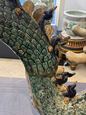 A pair of large Chinese polychrome-glazed Shiwan stoneware dragons, 19th C. — 照片 17