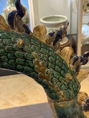 A pair of large Chinese polychrome-glazed Shiwan stoneware dragons, 19th C. — 照片 27