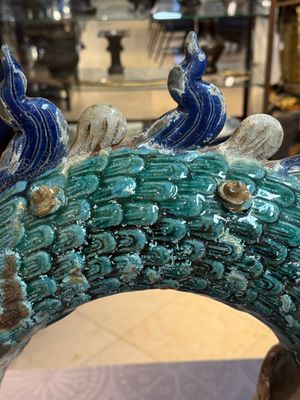 A pair of large Chinese polychrome-glazed Shiwan stoneware dragons, 19th C. — 照片 38