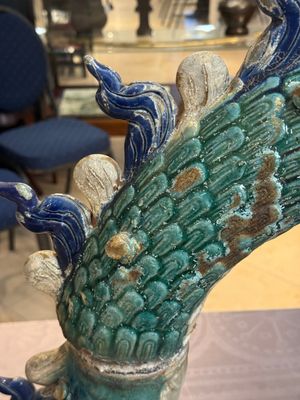 A pair of large Chinese polychrome-glazed Shiwan stoneware dragons, 19th C. — 照片 39